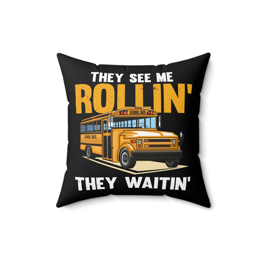 Hilarious Student Transport Driving Escort Chauffeur Handler Polyester Square Pillow