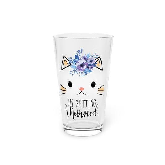 Hilarious Fiance Engagement Sarcastic Kitten Statements Humorous Nuptials Illustration Mockeries Gags Pint Glass, 16oz