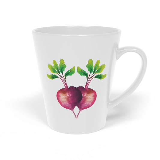 Beet Vegetable Tee Shirt Vegetarian Clothing Latte Mug, 12oz