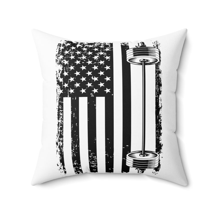 Hilarious Chauvinistic Bodybuilding Physical Fitness Patriotism  Bodybuilders Spun Polyester Square Pillow