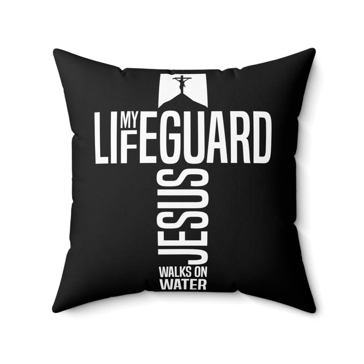 Inspirational Redeemer Christianity Uplifting Deliverer Christians Sayings Quotes Spun Polyester Square Pillow