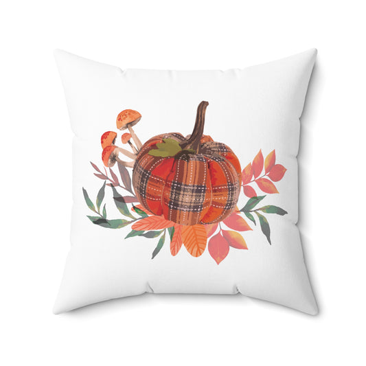 Inspirational Pumpkin Thanksgivings Illustration Funny Pun Spun Polyester Square Pillow