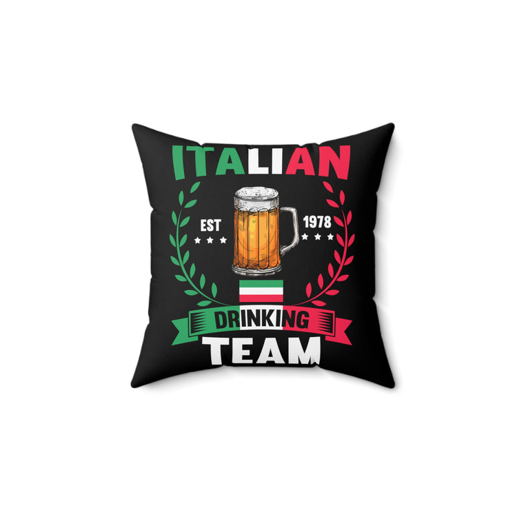 Hilarious Patriotic Alcoholic Beverages Celebrations Patriotism Festivity Spun Polyester Square Pillow