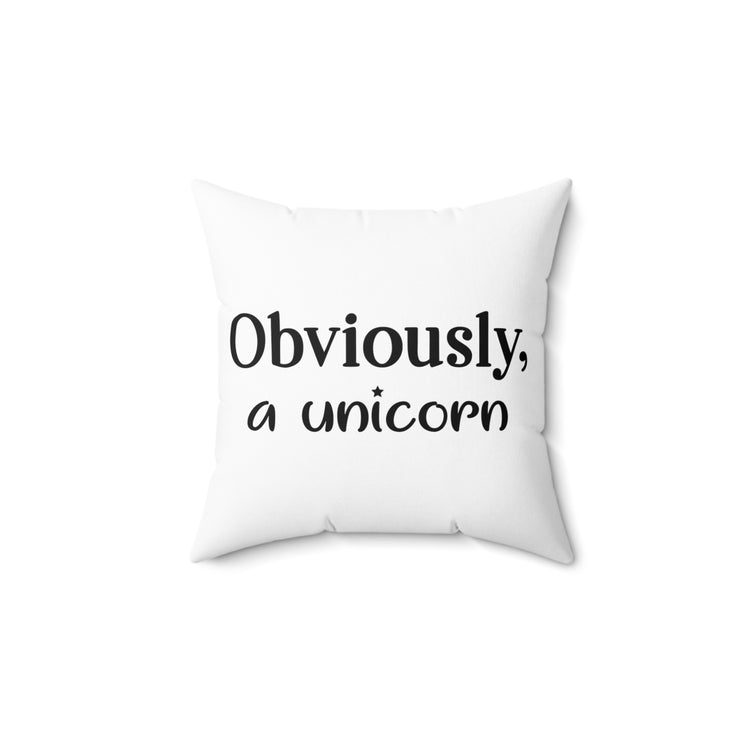 Funny Unicorns Enthusiasts Introverts Sarcastic Sayings Unicorn Spun Polyester Square Pillow