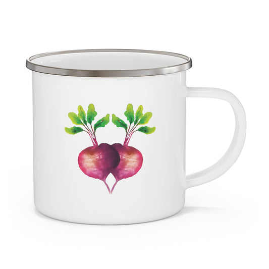 Beet Vegetable Tee Shirt Vegetarian Vegan Plant Enamel Camping Mug