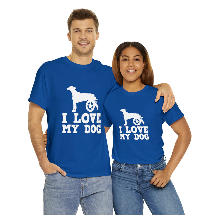 Shirt Funny Loving My Handicap Dog Appreciation Inspirational Pet Disability Awareness T-Shirt Unisex Heavy Cotton Tee