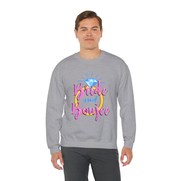 Humorous Drinking Bride Sarcastic Engagement Bridal Spouses Unisex Crewneck Sweatshirt