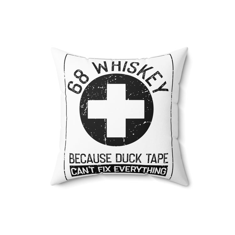 Vintage Paramedics Veterans Distressed Illustration Puns Spun Polyester Square Pillow