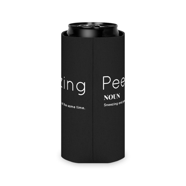 Funny Peezing Definition Baby Bump Can Cooler