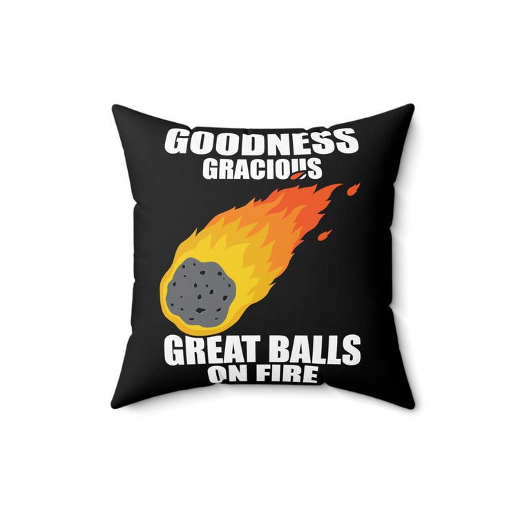 Hilarious Meteors Illustration Stargazers Stargazing Meteorites  Spun Polyester Square Pillow