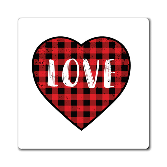 Motivational Checkered Hearts Couples Lovers Illustration Inspirational Plaid Heart Spouses Valentines Gags Magnets