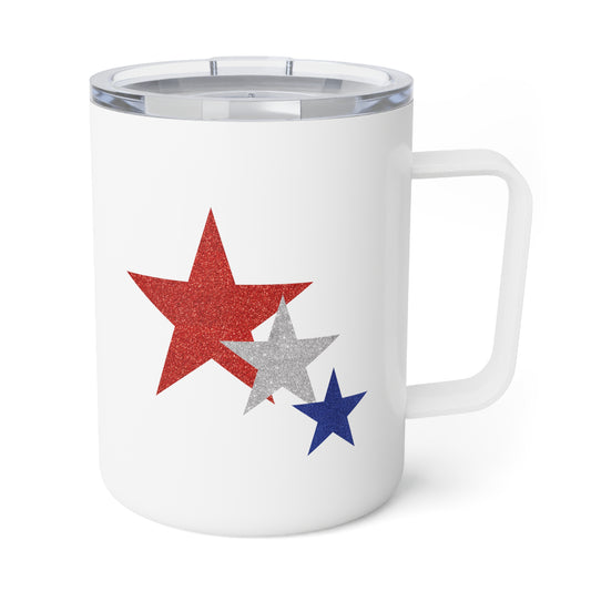 Three Stars Fourth Of July Insulated Coffee Mug, 10oz