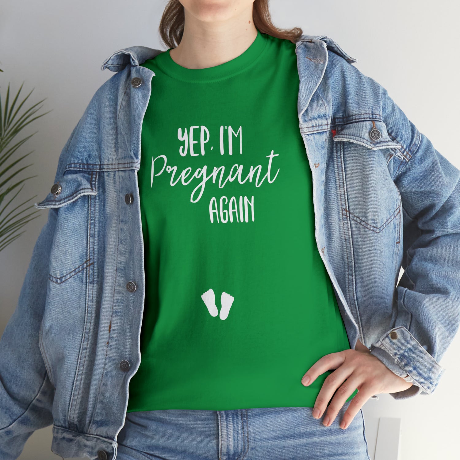 Yep I'm Pregnant Again Funny Pregnancy Announcemen' Maternity T