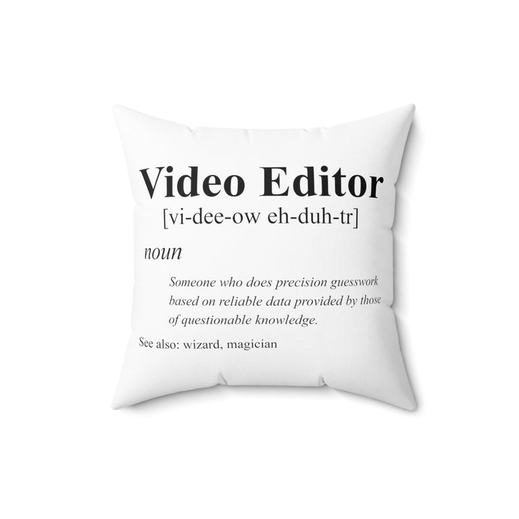 Humorous Filmmaking Moviemaking Content Creation Videography Spun Polyester Square Pillow