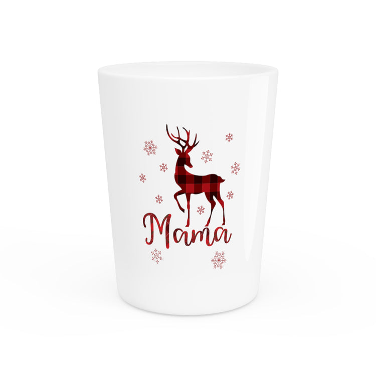 Christmas Reindeer Family Shirts | Mommy And Me Shirts | Father Daughter Gift | Buffalo Plaid Shirt | Reindeer T Shirt | Christmas Gift Shot Glass