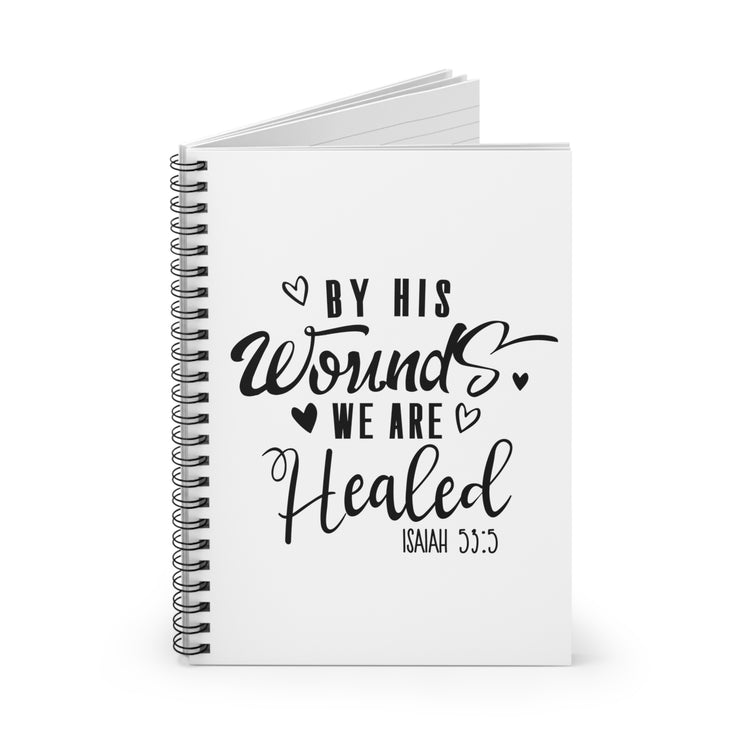 Inspirational Healed Christians Rescued Christianity Beliefs Saying Spiral Notebook - Ruled Line