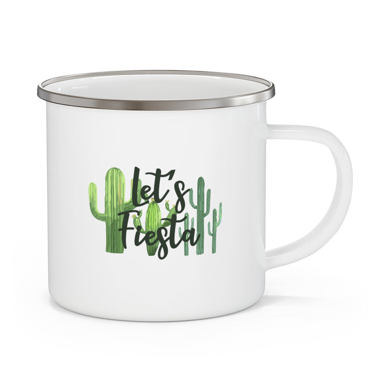 Funny Engagement Vacations Cactus Sarcastic Mexico Wedding Enamel Camping Mug