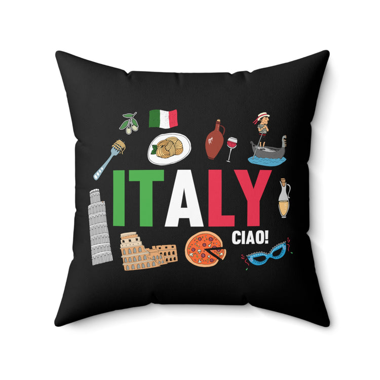 Hilarious Italia Cultural Civilization Nationalism Novelty Society Spun Polyester Square Pillow