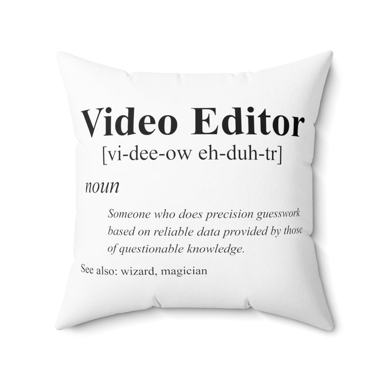 Humorous Filmmaking Moviemaking Content Creation Videography Spun Polyester Square Pillow