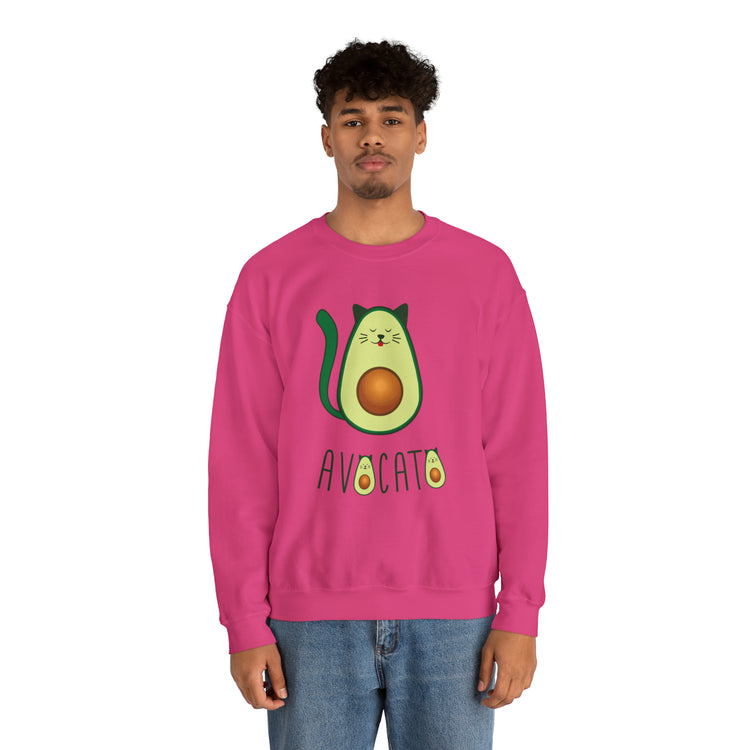 Cute Avocato For Men Women Cat Lover Unisex Crewneck Sweatshirt