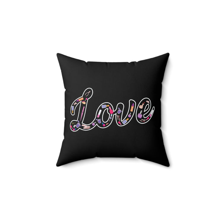 Novelty Beautician Cosmetician Cosmetics Hairdresser Manicuring Cosmetologist Aesthetician Spun Polyester Square Pillow