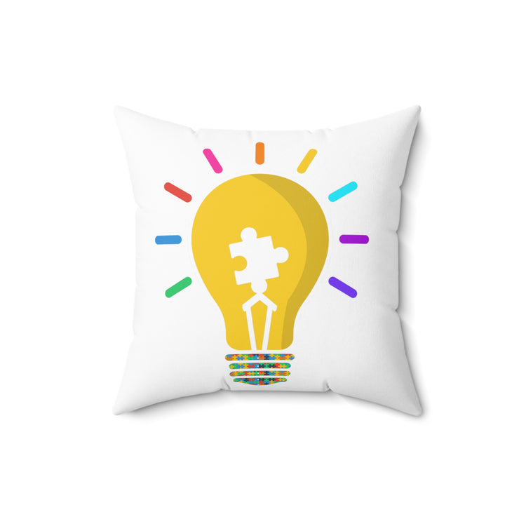 Humorous Disorders Sympathy Autism Awareness Spun Polyester Square Pillow