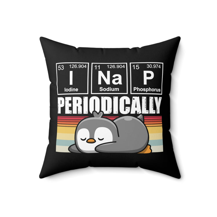 Humorous Introverts Sleeping Novelty Periodically Napping Penguins Spun Polyester Square Pillow