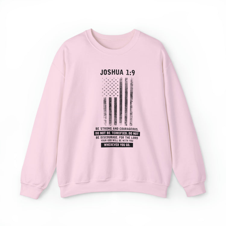 Inspiring USA Flag Joshua Christians Firefighters Catholic Pastor Unisex Crewneck Sweatshirt