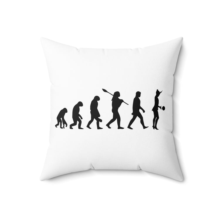 Hilarious Acrobatics Athletic Triathlon Weightlifting Pun Spun Polyester Square Pillow