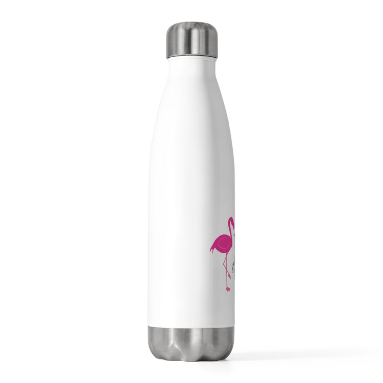 Humorous Bridal Entourages Flamingoes Illustration Puns Hilarious Bridesmaids Flocks Graphic Saying Gag 20oz Insulated Bottle