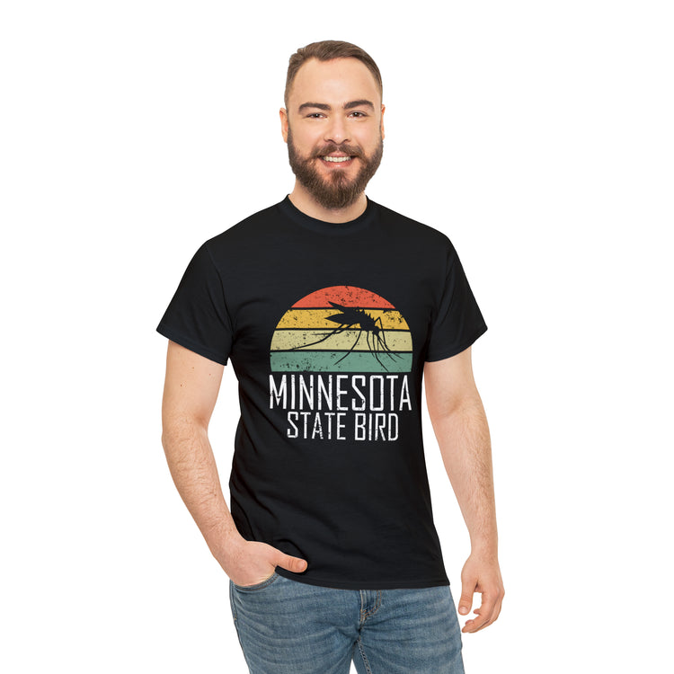 Shirt Funny Minnesota State Mosquitoes Bug Graphic Camping Outdoor Insect Wilderness T-Shirt Unisex Heavy Cotton Tee