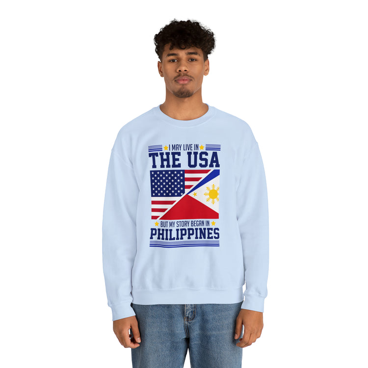 Funny American Filipinos Sarcastic Filipino Mockery USA Unisex Crewneck Sweatshirt