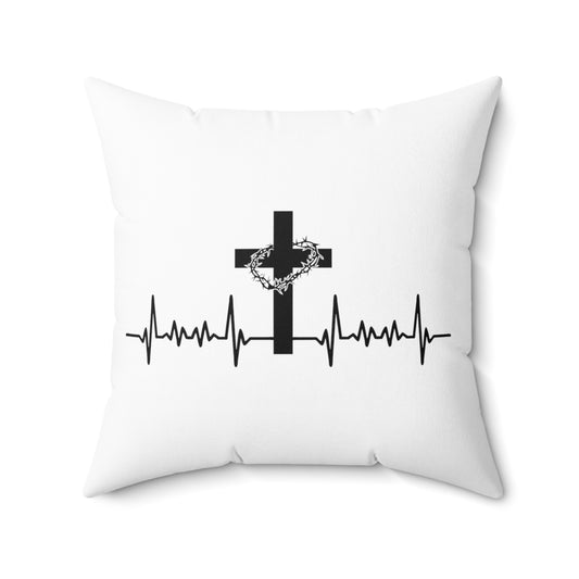 Novelty Christianity Cross Christianism Religious Worship Apostolic Spun Polyester Square Pillow