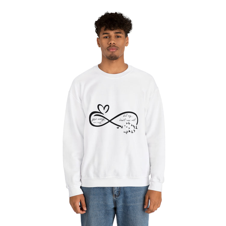 Vintage Memorial Heart Love Sign Grieving Illustration Wife Unisex Crewneck Sweatshirt