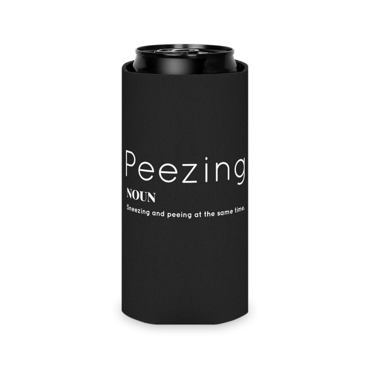 Funny Peezing Definition Baby Bump Can Cooler