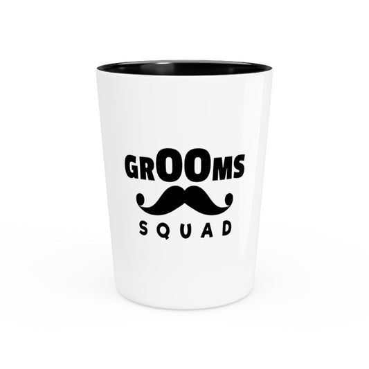 Funny Groom Squad Wedding Bachelors Mustache Wedding Hilarious Grooms Bridal Sayings Engagement Fiance Shot Glass