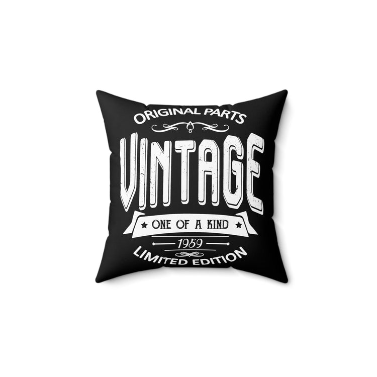 Inspirational Celebrators Distressed Elderly Celebrants Vintage Spun Polyester Square Pillow