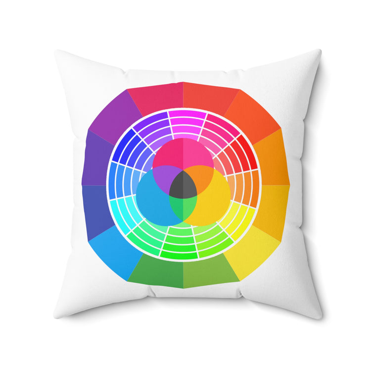 Humorous Portraitist Artistic Collection Geometric Animator Dauber Spun Polyester Square Pillow