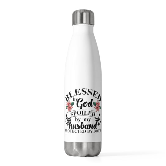 Favored Of God Spoiled By My Husband Quote Tee Shirt Gift | Cute Protected Worshipper Saying Men Women T Shirt 20oz Insulated Bottle