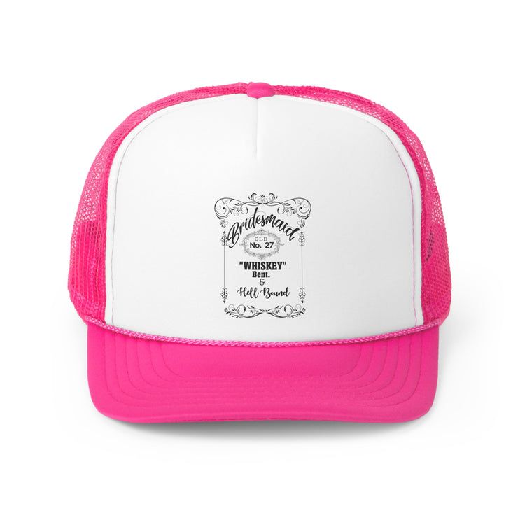 Funny Bridal Drinking Bachelorettes Statements Wedding Bride Whiskey  Trucker Caps