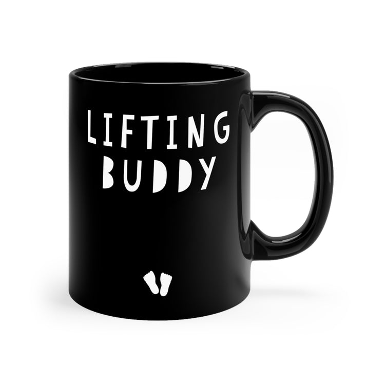 Lifting Buddy Baby Bump Shirt Black mug 11oz