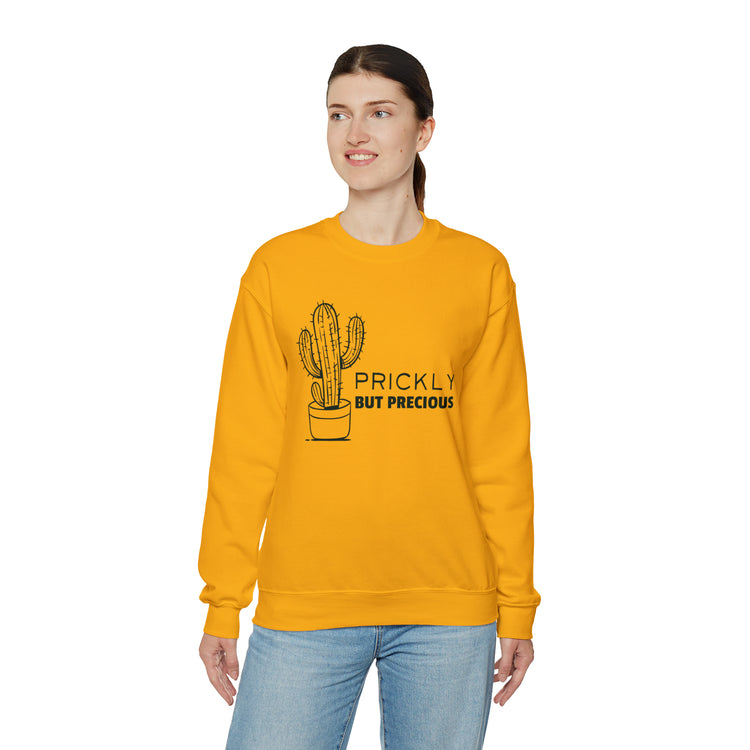 Funny Prideful Sarcastic Introverts Saying Girl Cactus Gag Unisex Crewneck Sweatshirt