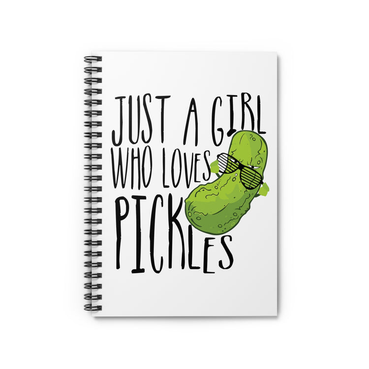 Spiral Notebook Humorous Delightful Pickle Lovers Sarcastic Sayings Foodie Gift Novelty