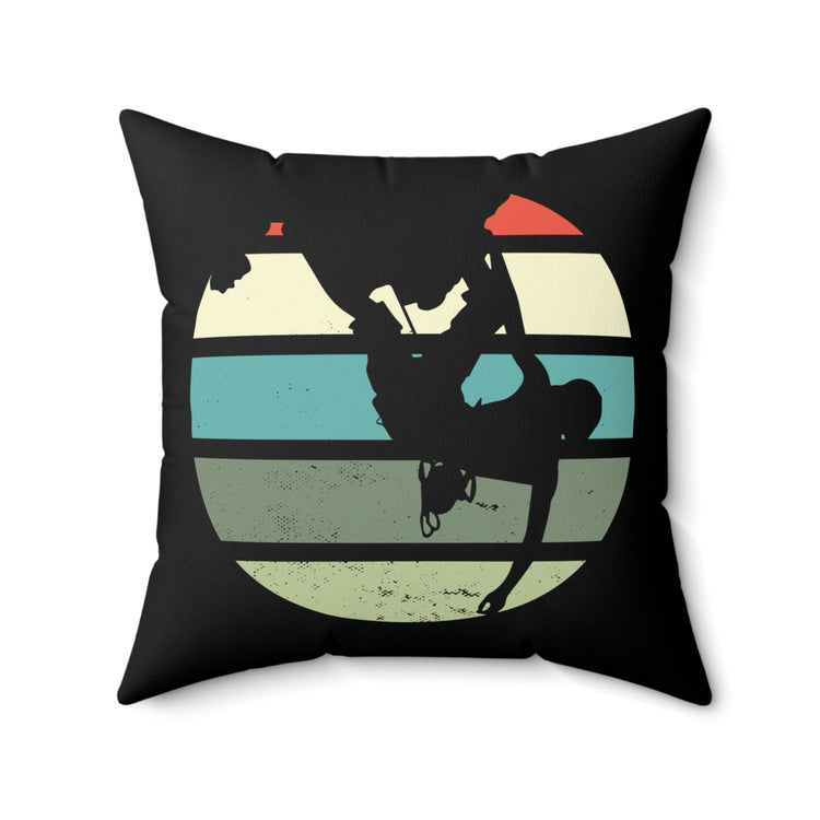 Humorous Nostalgic Boulder Mountaineering Mount Hiking Spun Polyester Square Pillow