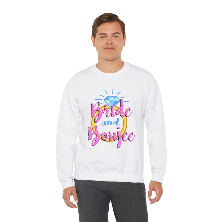 Humorous Drinking Bride Sarcastic Engagement Bridal Spouses Unisex Crewneck Sweatshirt