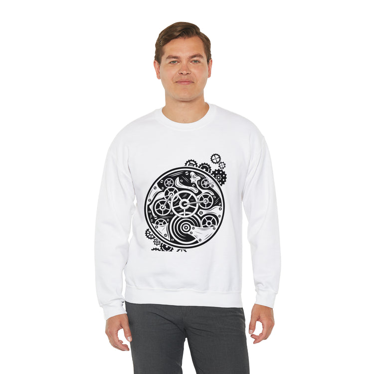 Vintage Steampunk Clock Mechanical Sarcastic Gears Machines Unisex Crewneck Sweatshirt