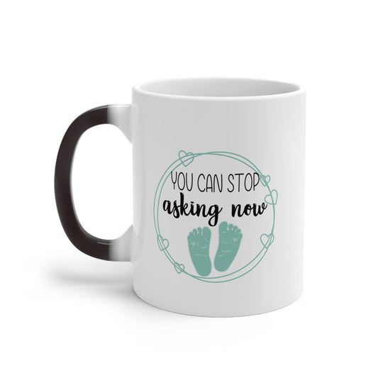 Humorous Babies Bellies Expecting Mommas Reveals Sayings Color Changing Mug