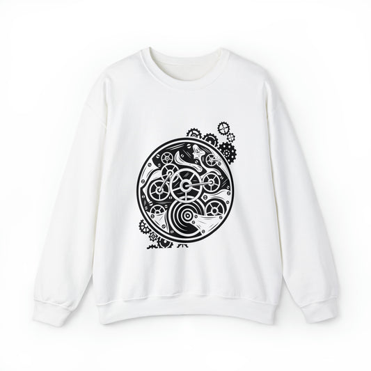 Vintage Steampunk Clock Mechanical Sarcastic Gears Machines Unisex Crewneck Sweatshirt