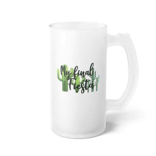 Funny Engagement Vacations Cactus Sarcastic Mexico Wedding  Mockery Frosted Glass Beer Mug