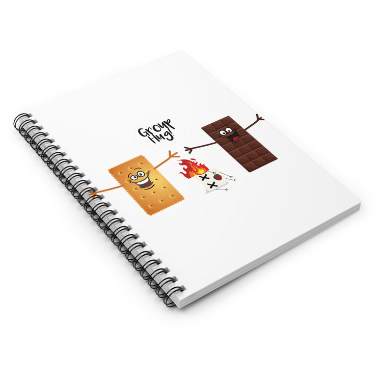 Funny Group Hug Smores Chocolate Marshmallow Spiral Notebook - Ruled Line